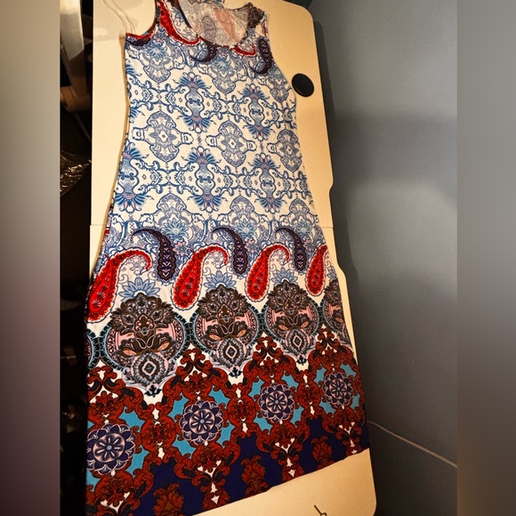 NWT Cruise by Creation Vibrant summer Paisley Maxi Dress - Picture 2 of 9